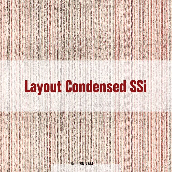 Layout Condensed SSi example